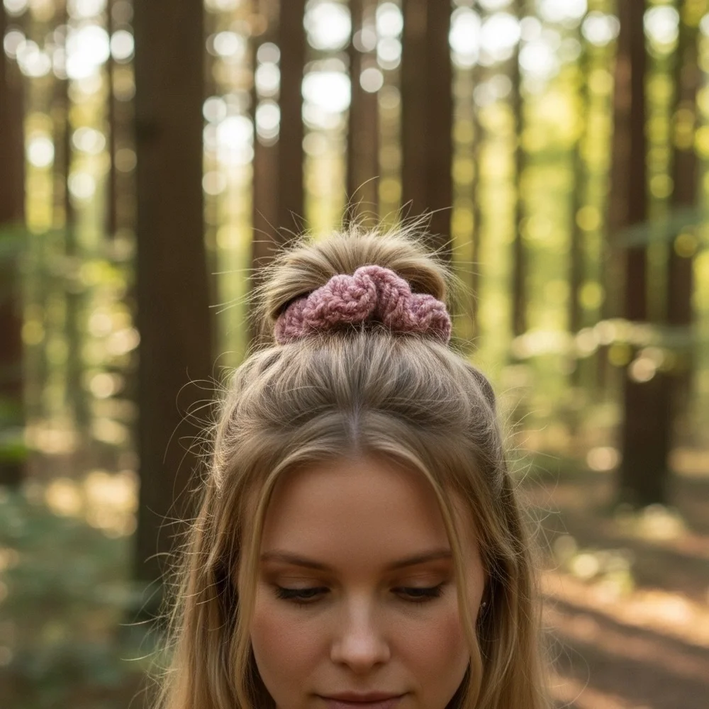 Chic Pink Hair Scrunchie